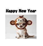 十二支全部 あけおめ 年賀状 チワワ（個別スタンプ：29）