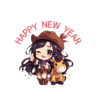 おてんばカウガールとポニーのあけおめ！（個別スタンプ：5）