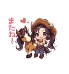 おてんばカウガールとポニーのあけおめ！（個別スタンプ：23）
