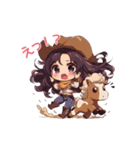 おてんばカウガールとポニーのあけおめ！（個別スタンプ：29）