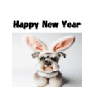 十二支全部 年賀状 ミニチュアシュナウザー（個別スタンプ：12）