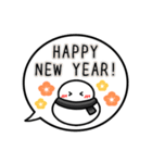 【お正月】カラフル雪だるまの吹出40個（個別スタンプ：28）