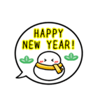 【お正月】カラフル雪だるまの吹出40個（個別スタンプ：30）