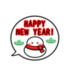 【お正月】カラフル雪だるまの吹出40個（個別スタンプ：31）