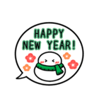 【お正月】カラフル雪だるまの吹出40個（個別スタンプ：32）