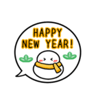 【お正月】カラフル雪だるまの吹出40個（個別スタンプ：35）