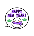 【お正月】カラフル雪だるまの吹出40個（個別スタンプ：36）