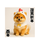 毎年使える♡ポメラニアンの年末年始（個別スタンプ：38）