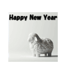 十二支全部 あけおめ 年賀状 石像（個別スタンプ：26）