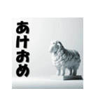 十二支全部 あけおめ 年賀状 石像（個別スタンプ：27）