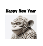 十二支全部 あけおめ 年賀状 石像（個別スタンプ：28）