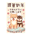 【あけおめ】柴犬と白馬の2026（個別スタンプ：30）