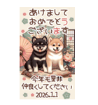 【あけおめ】柴犬と白馬の2026（個別スタンプ：31）