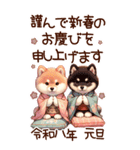 【あけおめ】柴犬と白馬の2026（個別スタンプ：39）