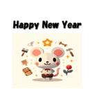 十二支全部 あけおめ 年賀状 キャラクター（個別スタンプ：1）