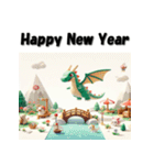 十二支全部 あけおめ 年賀状 キャラクター（個別スタンプ：14）