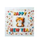 十二支全部 あけおめ 年賀状 クッキー（個別スタンプ：10）