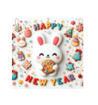 十二支全部 あけおめ 年賀状 クッキー（個別スタンプ：13）