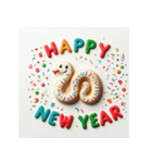 十二支全部 あけおめ 年賀状 クッキー（個別スタンプ：19）