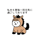 お正月 ビションフリーゼ（個別スタンプ：13）