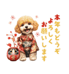 トイプードルの年末年始2026（個別スタンプ：10）