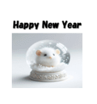 十二支全部 あけおめ 年賀状 スノードーム（個別スタンプ：3）