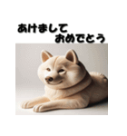 十二支全部 あけおめ 年賀状 木彫り（個別スタンプ：34）