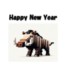 十二支全部 あけおめ 年賀状 ポリゴン（個別スタンプ：38）