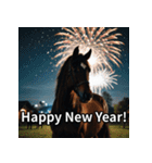 馬のお正月ポップアップスタンプ（個別スタンプ：7）