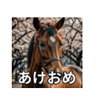 馬のお正月ポップアップスタンプ（個別スタンプ：12）