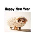 十二支全部 あけおめ 年賀状 三毛猫（個別スタンプ：25）