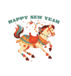 サーカスのスター☆ウマくいく年スタンプ（個別スタンプ：1）