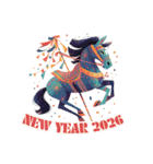 サーカスのスター☆ウマくいく年スタンプ（個別スタンプ：17）