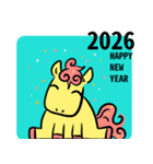 あけおめ！ユニコーン2（個別スタンプ：3）