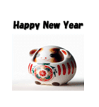 十二支全部 あけおめ 年賀状 だるま（個別スタンプ：6）