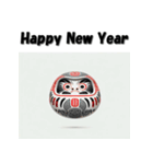 十二支全部 あけおめ 年賀状 だるま（個別スタンプ：17）
