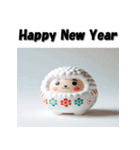 十二支全部 あけおめ 年賀状 だるま（個別スタンプ：24）