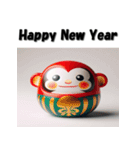 十二支全部 あけおめ 年賀状 だるま（個別スタンプ：27）