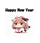 十二支全部 あけおめ 年賀状 擬人化娘（個別スタンプ：5）