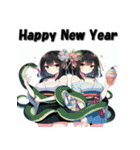 十二支全部 あけおめ 年賀状 擬人化娘（個別スタンプ：20）