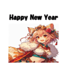 十二支全部 あけおめ 年賀状 コスプレ娘（個別スタンプ：38）