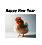 十二支全部 あけおめ 年賀状 リアル2（個別スタンプ：32）