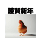 十二支全部 あけおめ 年賀状 リアル2（個別スタンプ：33）