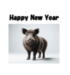 十二支全部 あけおめ 年賀状 リアル2（個別スタンプ：40）