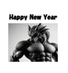 十二支全部 あけおめ 年賀状 マッチョ（個別スタンプ：14）