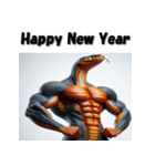 十二支全部 あけおめ 年賀状 マッチョ（個別スタンプ：19）