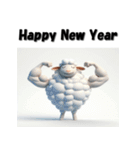 十二支全部 あけおめ 年賀状 マッチョ（個別スタンプ：24）