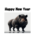 十二支全部 あけおめ 年賀状 マッチョ（個別スタンプ：38）