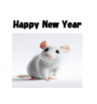 十二支全部 あけおめ 年賀状 3Dアート（個別スタンプ：2）