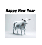 十二支全部 あけおめ 年賀状 3Dアート（個別スタンプ：6）